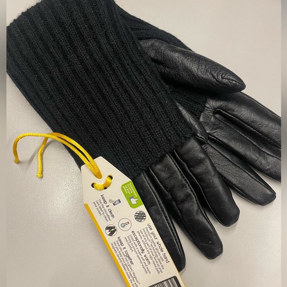 Cashmere lined convertible leather gloves - Picture 5 of 6